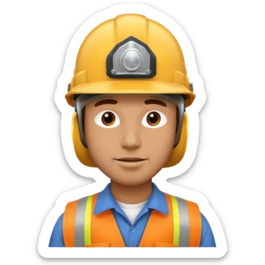 man wearing safety helmets sticker