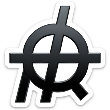 four C in each side of a plus symbol sticker