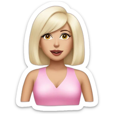 Lady gaga in pink sticker