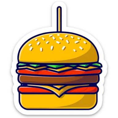 fancy gold-plated burger with gold leaf sticker