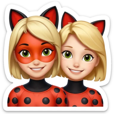 Ladybug and cat noir sticker