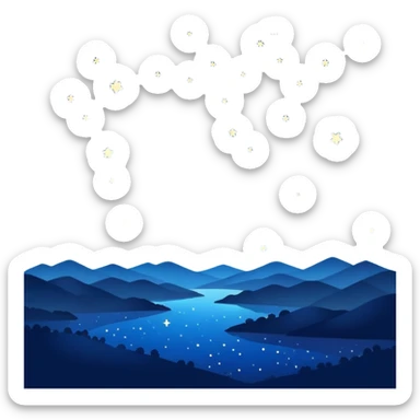 night sky with stars sticker