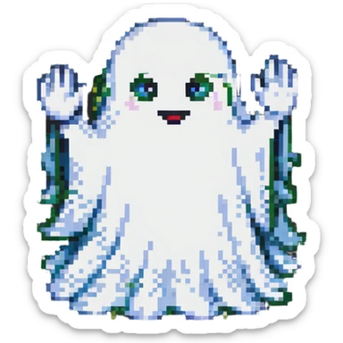 ghost waving, similar to Slack emoji spirit-wave sticker