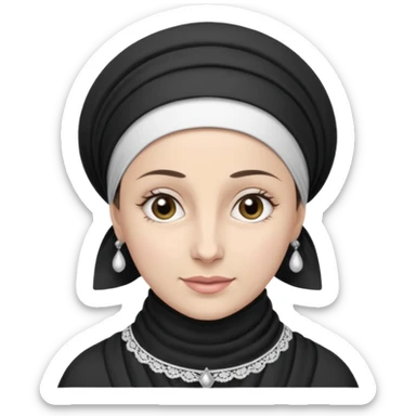 orthodox jewish woman with tichel kercheif circa. 1890 make into greyscale older sticker