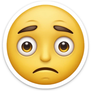 Tired emoji with eye bags sticker