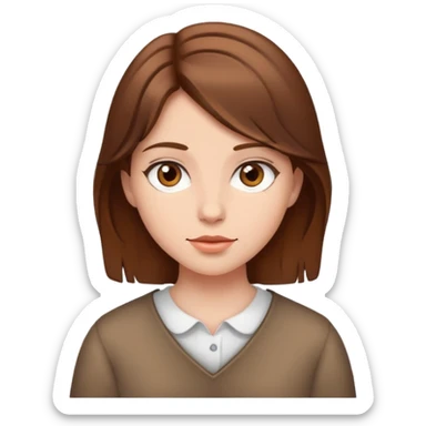 A girl whit brown hair sticker