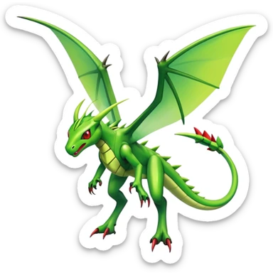  Cool Edgy Shiny Colorful Futuristic Ethereal Legendary Scyther-Flygon-Digimon-hybrid full body sticker