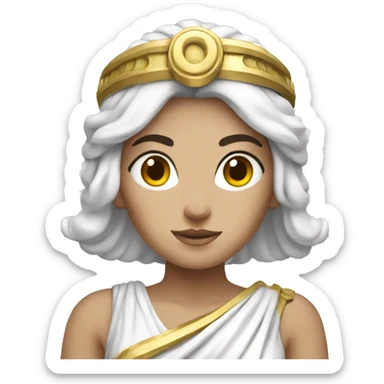 Athena Goddess white sticker