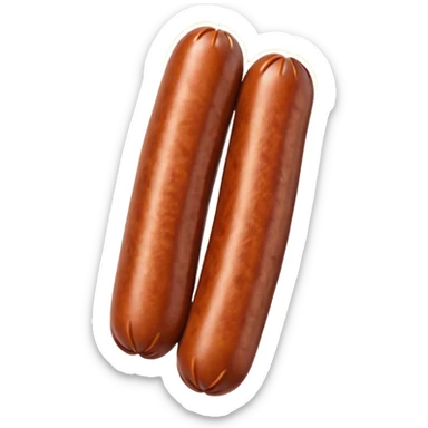 A sausage with hands wrapped around it sticker