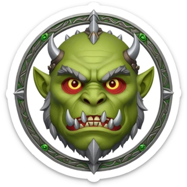 warcraft orc faction emblem sticker