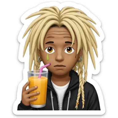 Juice wrld 999 Emo rapper with dreads  sticker