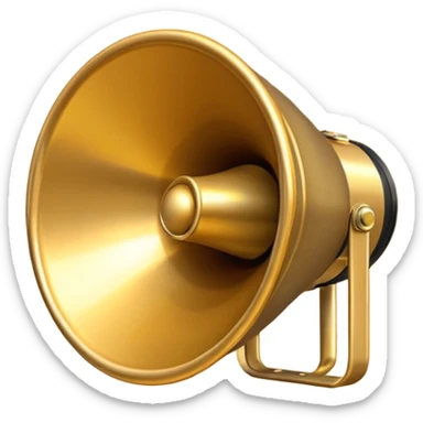 create a emoji of loudspeaker in gold color which based on this->📢 sticker