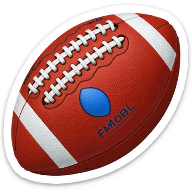 am16 emojisabout american football blue (#00A3E0) and red (#F9423A) sticker