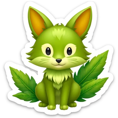  Fey Toony Sprigatito-Bayleaf-fusion-hybrid sticker