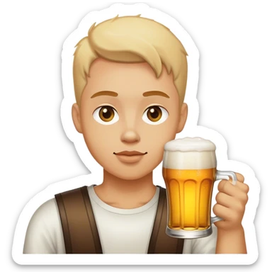 Minor drinking beer sticker