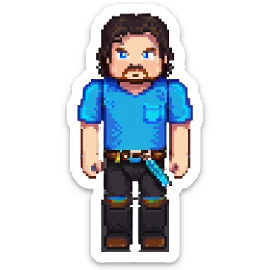 Jack Black as a Minecraft character sticker