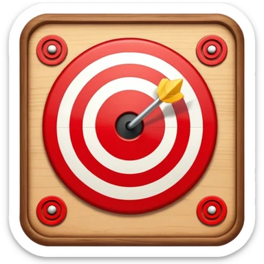 Moving target board with blinking light sticker