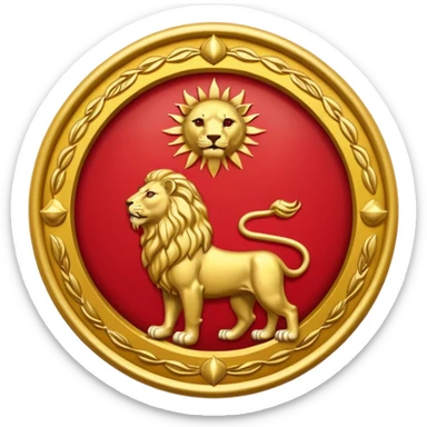 Iran flag with lion and sun emblem sticker