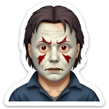 michael myers dead sticker