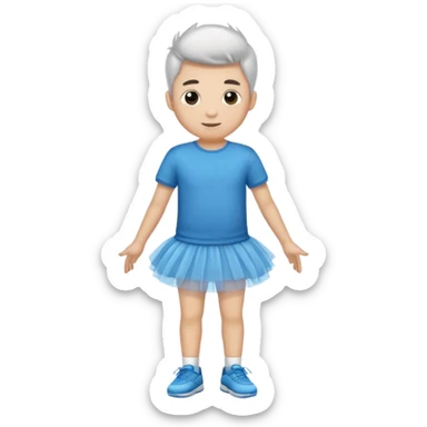 tutu boy with tshirt sticker