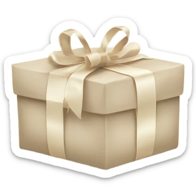 Light beige Christmas gifts under a white Christmas tree  sticker