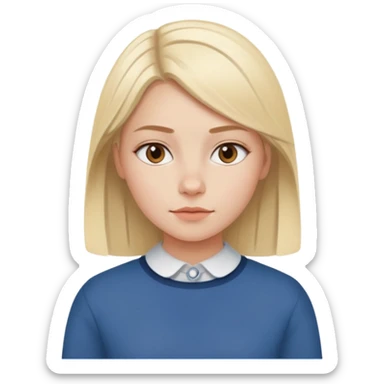 scandinavian girl with modern scandinavian clothes sticker