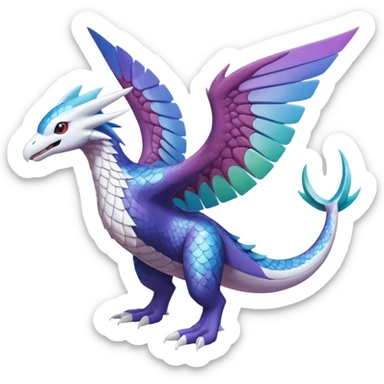 Noivern-Latios-Lugia-Fakémon-hybrid-creature (full body)  sticker