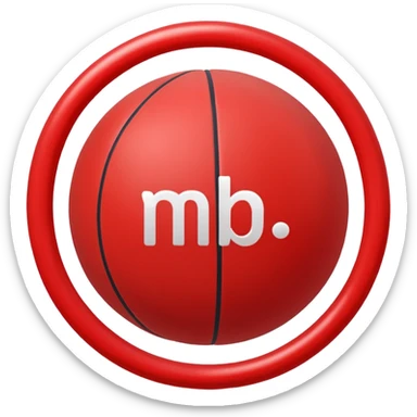 Pull-ball with MB written in the circle in on it sticker