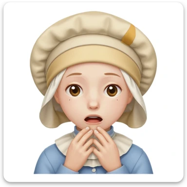 a person choking themselves with a bonnet on sticker