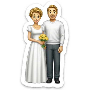 Wife 1994 with her husband 1991 sticker