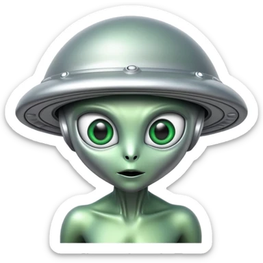 ufo alien had sticker