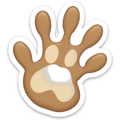 A cat paw waving sticker