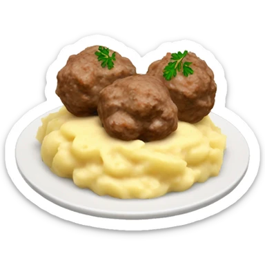 Swedish meatballs  with mash potatoes  sticker