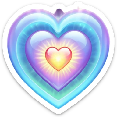 Heavenly heart sticker