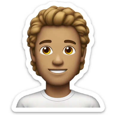 Um Homem de pele clara com cabelo branco e com uma faixa no olhos sticker