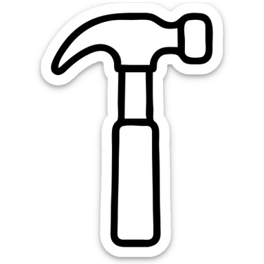 hammer, simple style, suitable for emoji or icon sticker