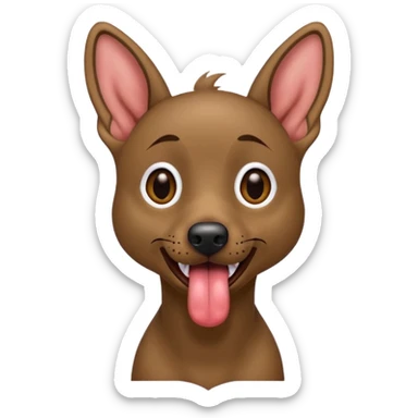 Xoloitzcuintle Dog derpy expression with tongue sticking out sticker
