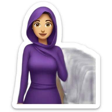 Armenian women in purple clothing in the BUS sticker