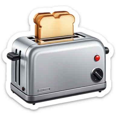 A toaster emoji, drawn with an 8-bit pixelated look, similar to early video game sprites. sticker