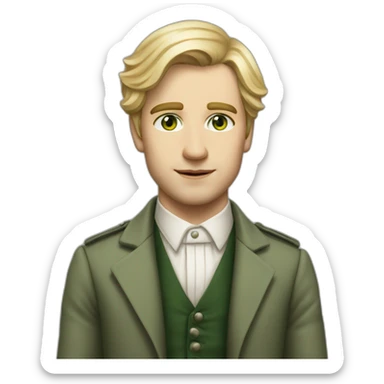 Full-length-fit-young-british-male-historian-with-blonde-hair-and-green-eyes sticker