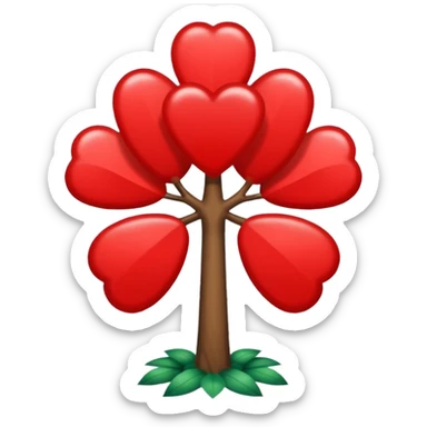 Un trébol de cinco hojas rojo sticker