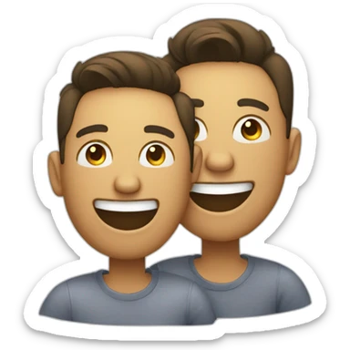 Two gay guys laughing and gossiping sticker