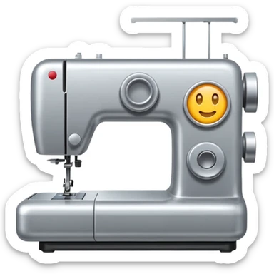 creame un emoji de maquina de coser sticker