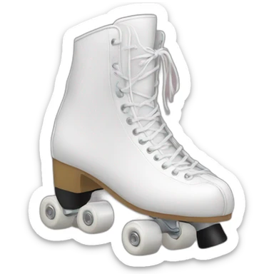 white roller skating sticker