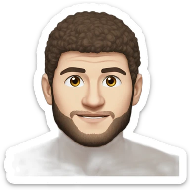 Khabib nurmagomedov qui pointe son doigt vers le ciel sticker