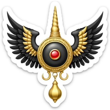 Holy Emblem with black wings and horn sticker