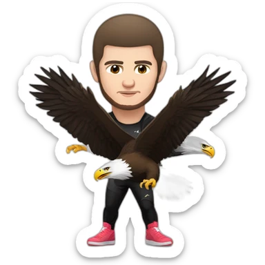 Khabib nurmagomedov with eagle sticker