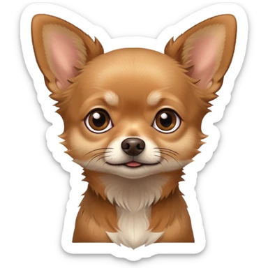 Scruffy brown chihuahua  sticker