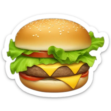 a burger but with lettuce instead of buns sticker
