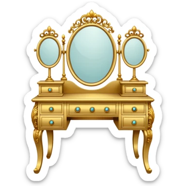 gold DRESSING TABLE sticker